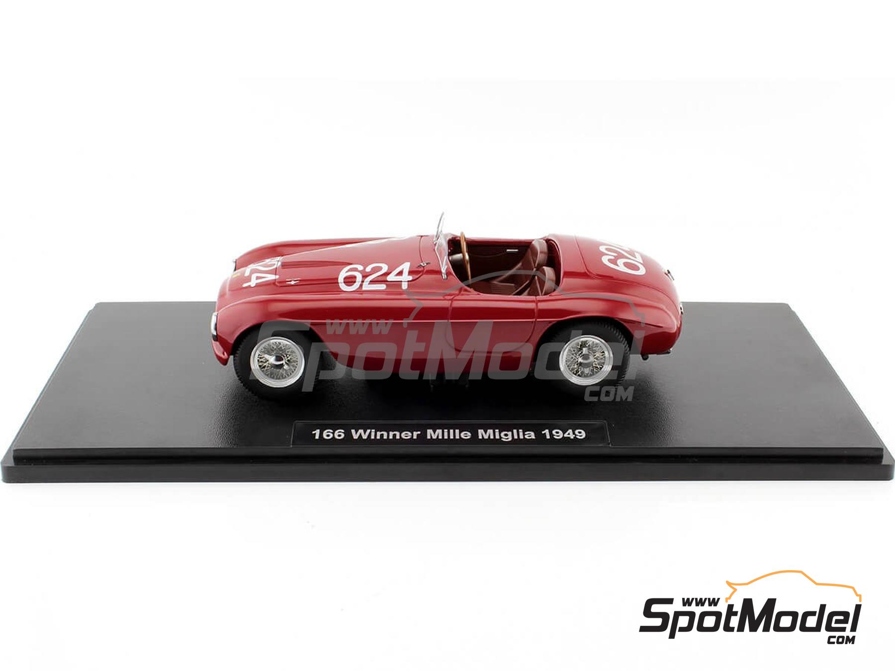 Ferrari 166 MM Scuderia Ferrari Team - Mille Miglia 1949. Diecast model car  in 1/18 scale manufactured by KK Scale (ref. DIE-59889